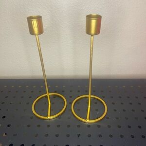 Elegant Gold Candle Holders